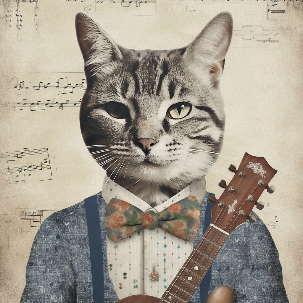 Artful Adventures of a Musician Cat: A Visual Journey