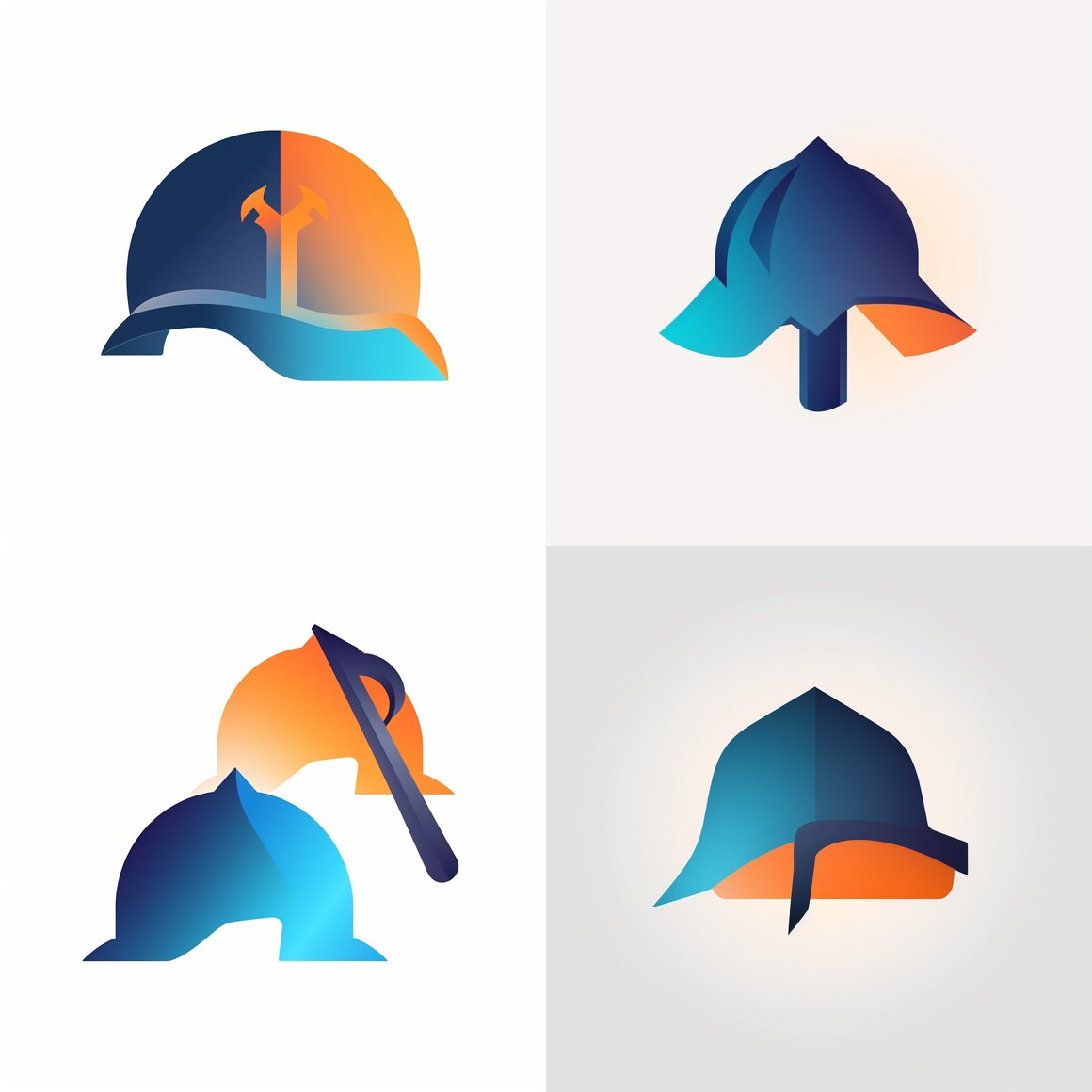 Artisan Miner: Helmet & Pickaxe Logo Version 5