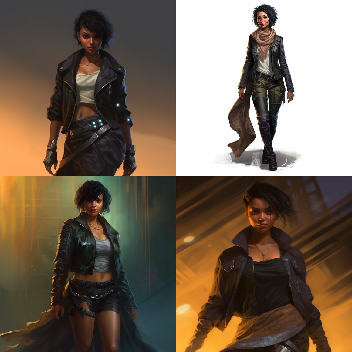 Midnight Cyberpunk Chic: An In-depth Description