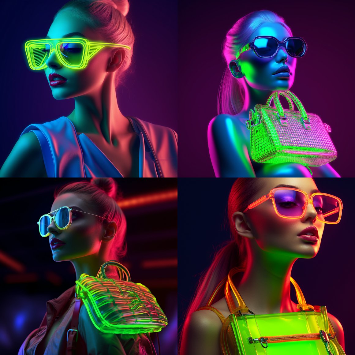 Neon Journey: A Midway Reflection in 3D