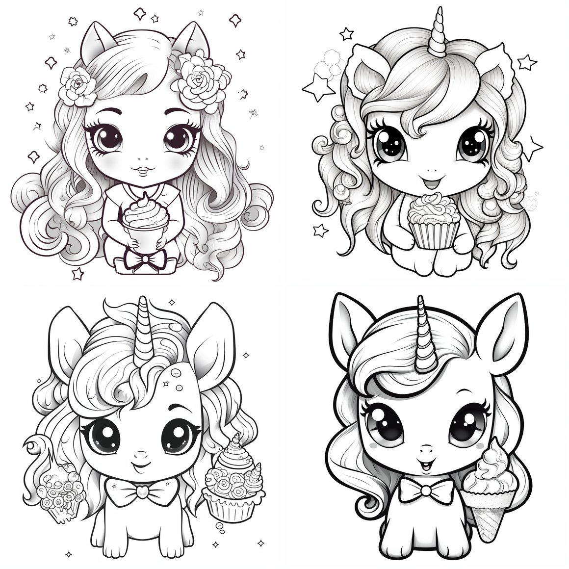 Kids Black and White Vector Coloring Page