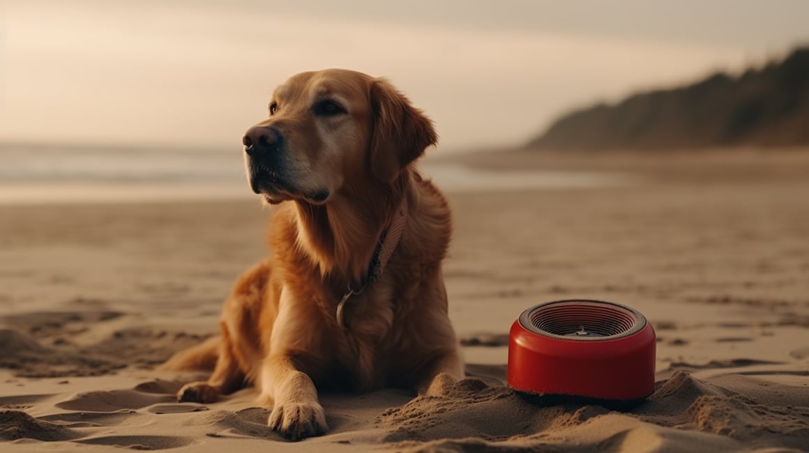 A Stylized Golden Retriever Adventure