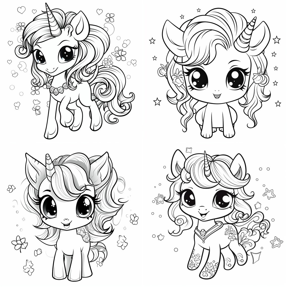 Kids Style Coloring Book Page Vector Illustration