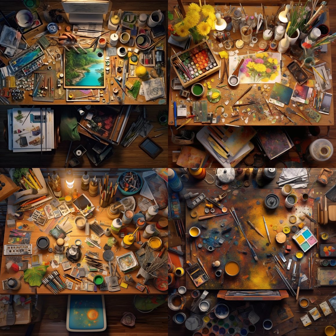 Artist's Vibrant Midpoint: Aerial Perspective at 9:16