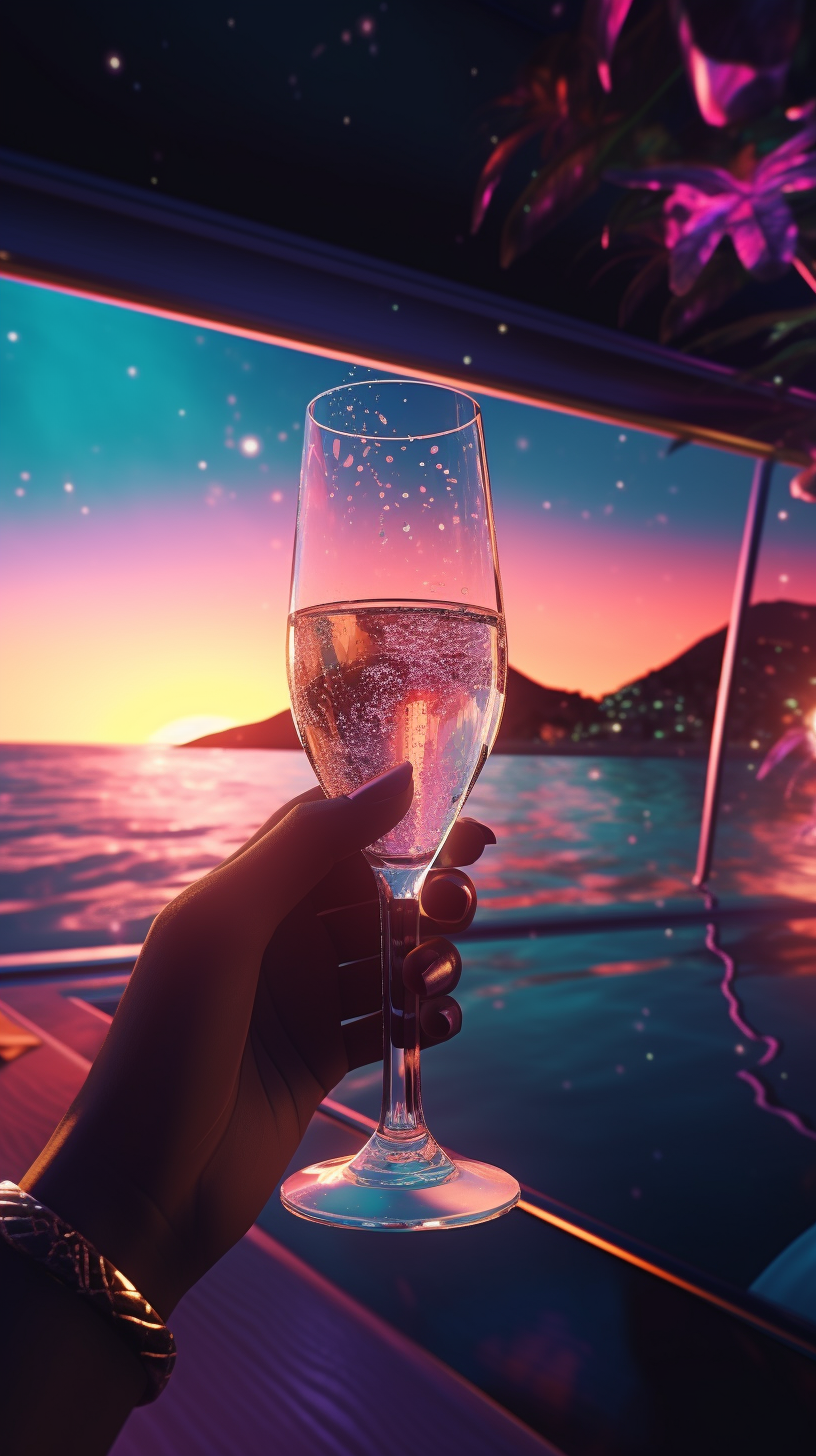 Cinematic Hyper-Realism through a Champagne Glass