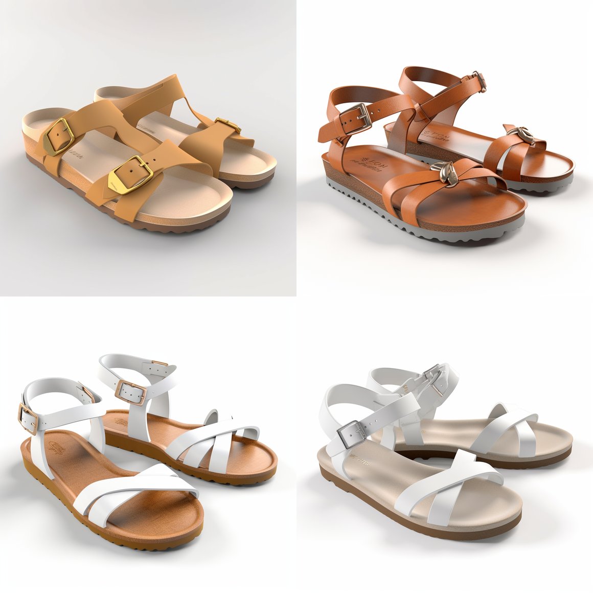 Summery Sandals 3D Modeling Project