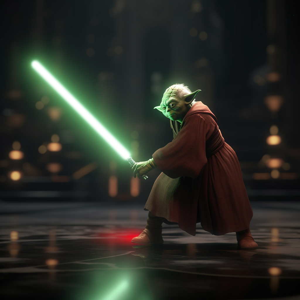 Midnight Duel on Naboo: Yoda vs Dooku in Unreal Engine 8K