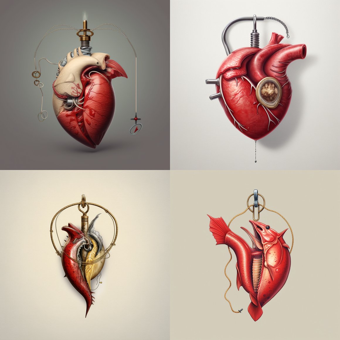 Heart Caught on the Hook: Digital Illustration Version 5.1