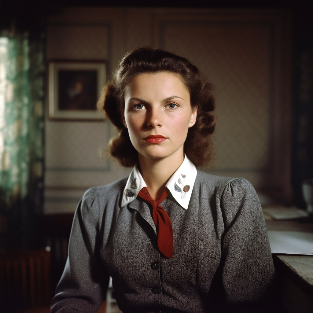 Reverie in Rouge: A 1942 French Secretary's Tale