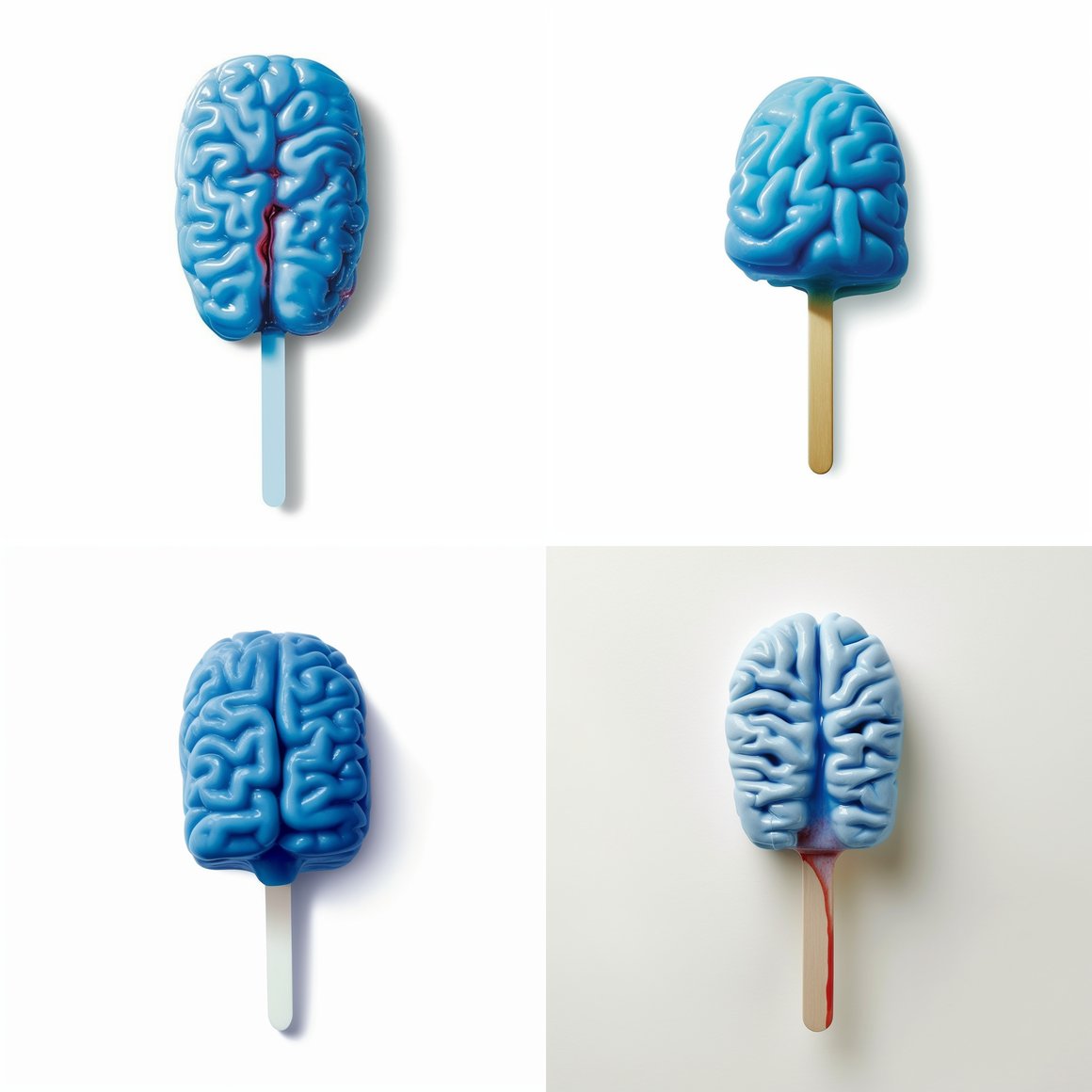 Retro Blue Brain Popsicle Ad