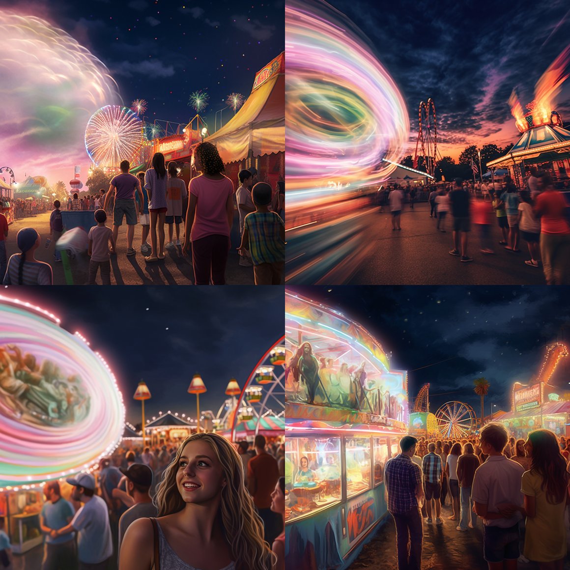 Summer Evening Carnival in New England