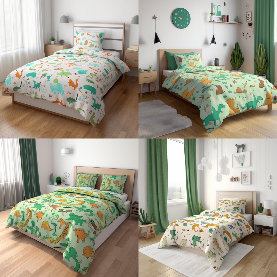Children's Retro Cartoon Bedding Journey