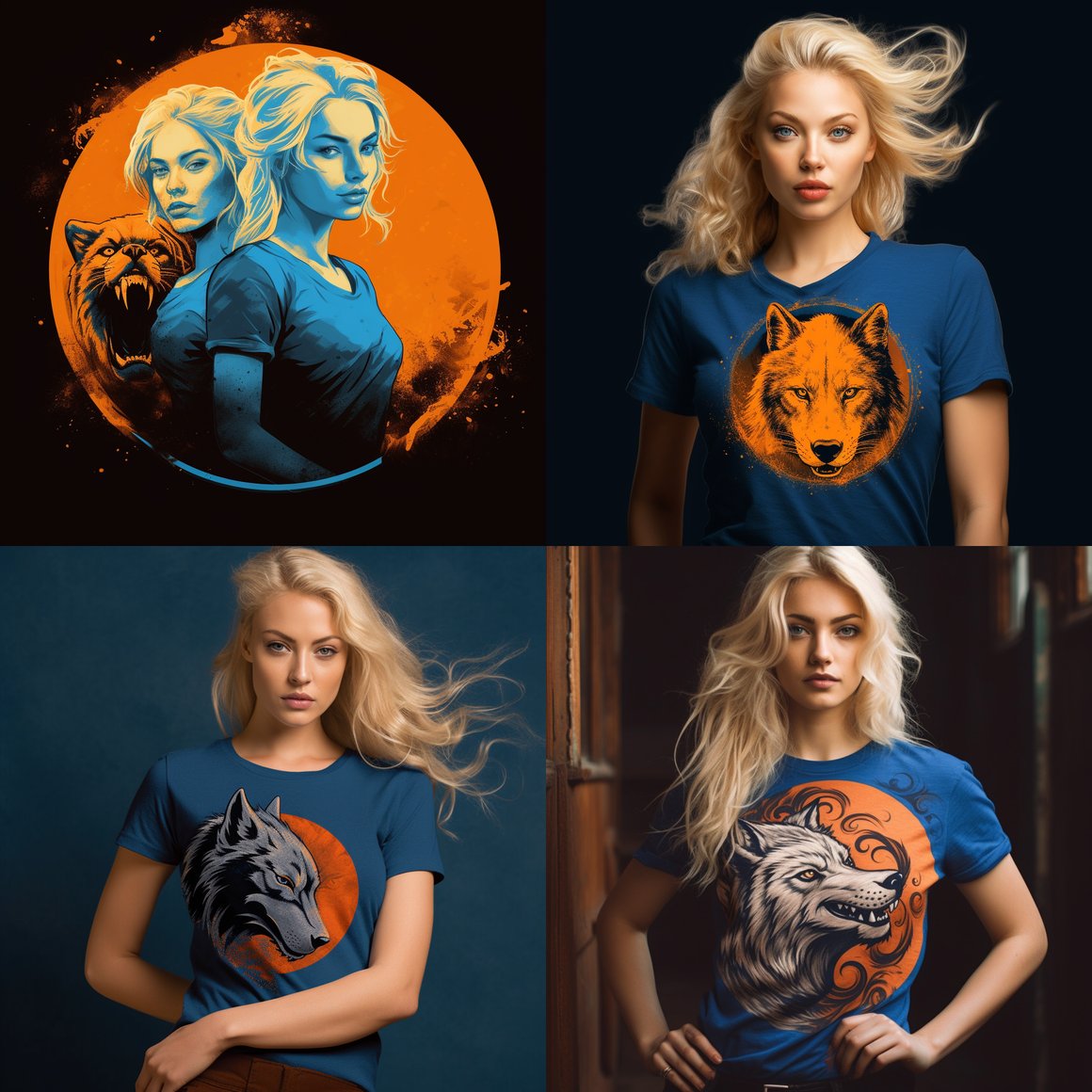 Harmonious Balance: Epic Journey of Woman and Wolf