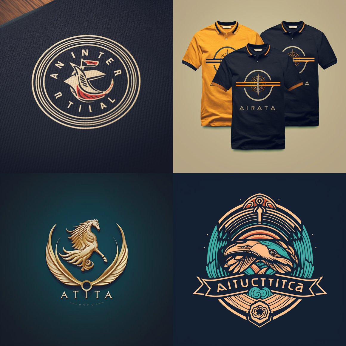 Nautica and Polo Vector Logo Design for Sterline Aura Clothing