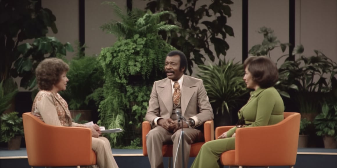 'A TV Talkshow on a Small Stage Between Ferns' Screenshot