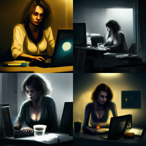 Midnight Effort: A Late Night in the Office