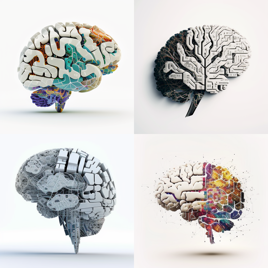 Artificial Intelligence Meets Human Brain Concept 4K Image