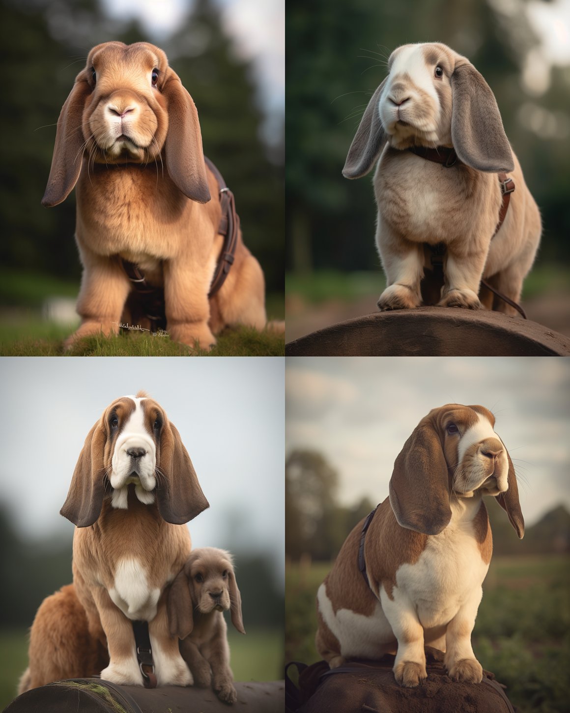 Harmony in Nature: A Bunny and Horse Portrait