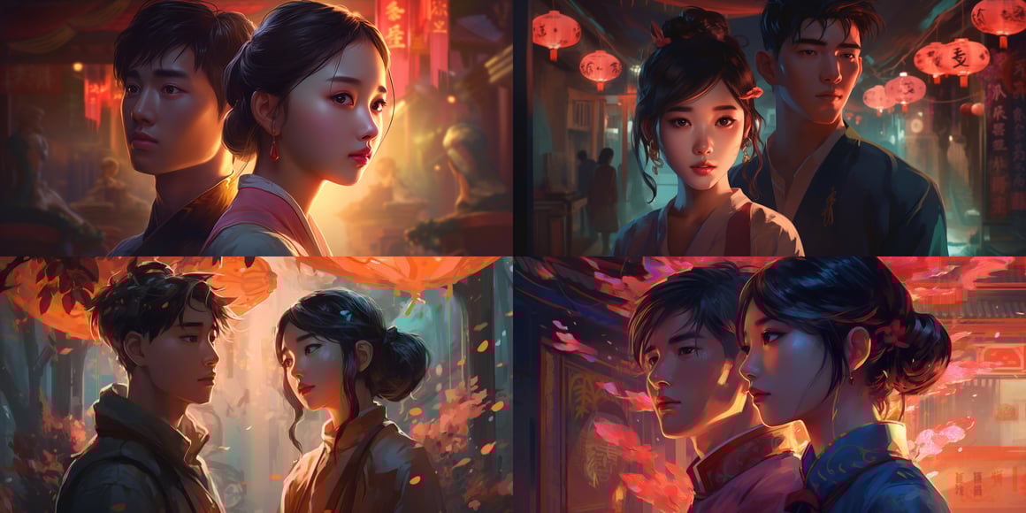 Cinematic Concept Art of Chinese Youth in Vivid 8K