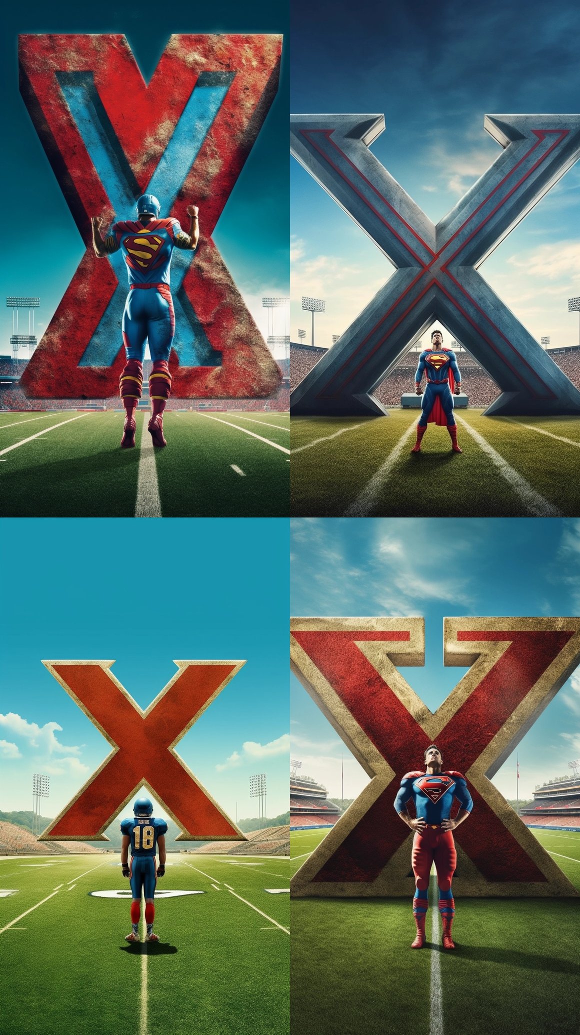 A Vertical Portrait in Hyper-Realism on the Football Field