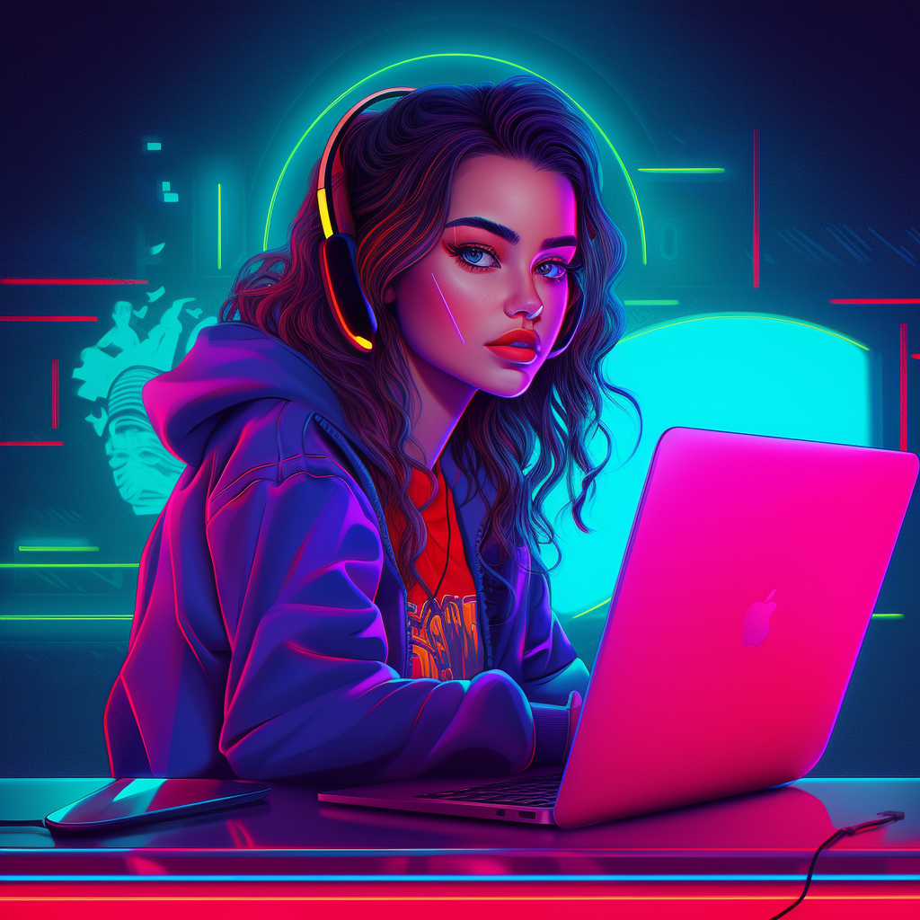 Neon Cyberspace: Capturing the Modern Digital Native