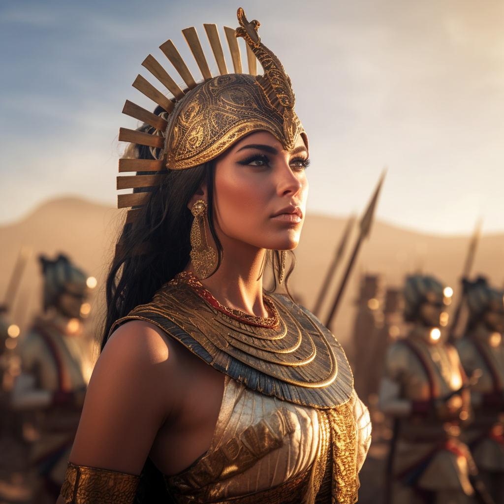 Cleopatra's Command: A Mid-Journey Gaze