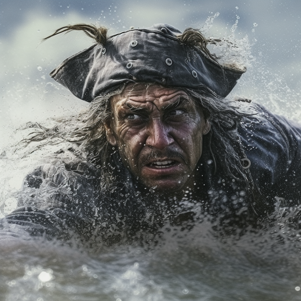 Resurfacing Pirate: A Mid-Journey Close-Up