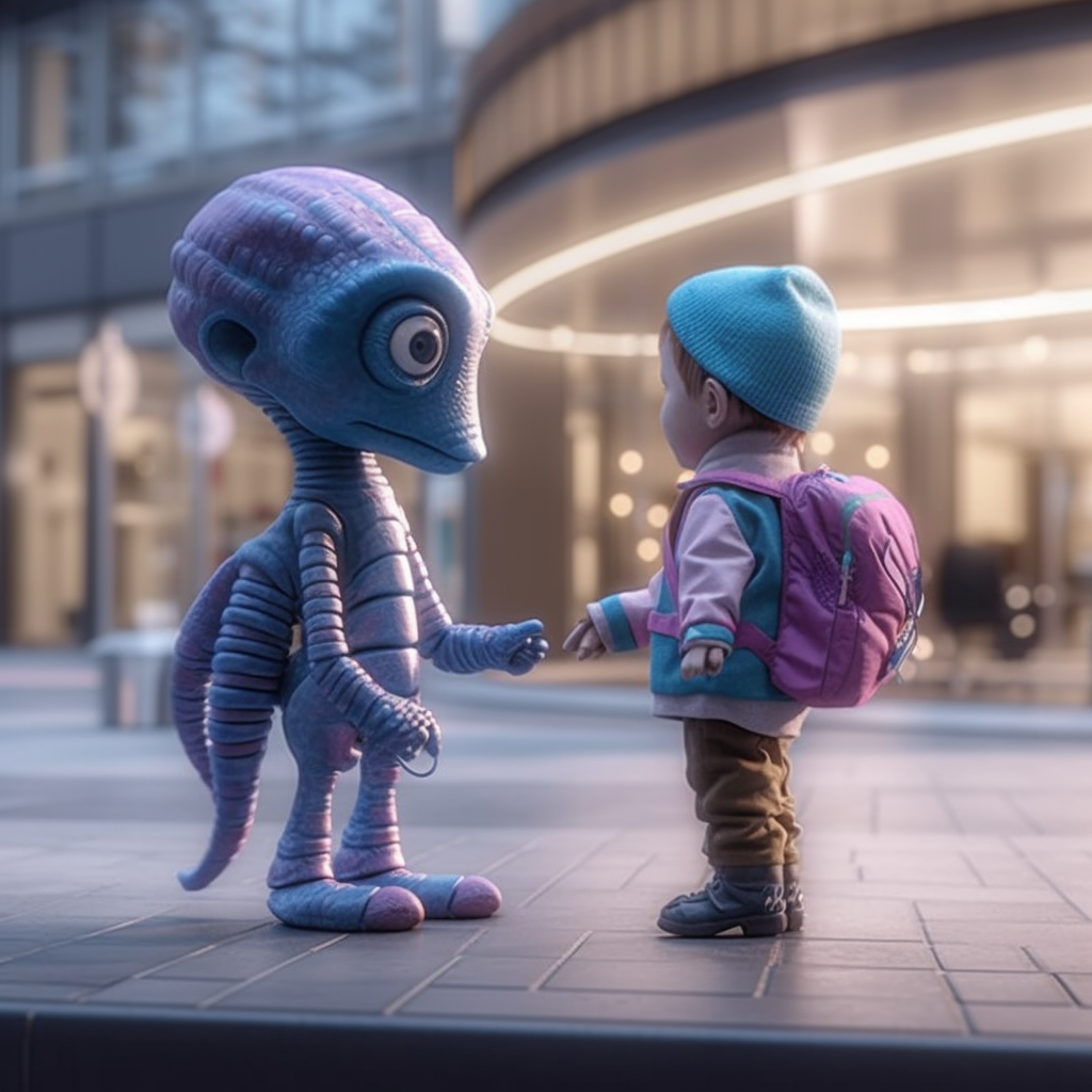 Midday Alien Debate: A Unreal Engine 5 Adventure