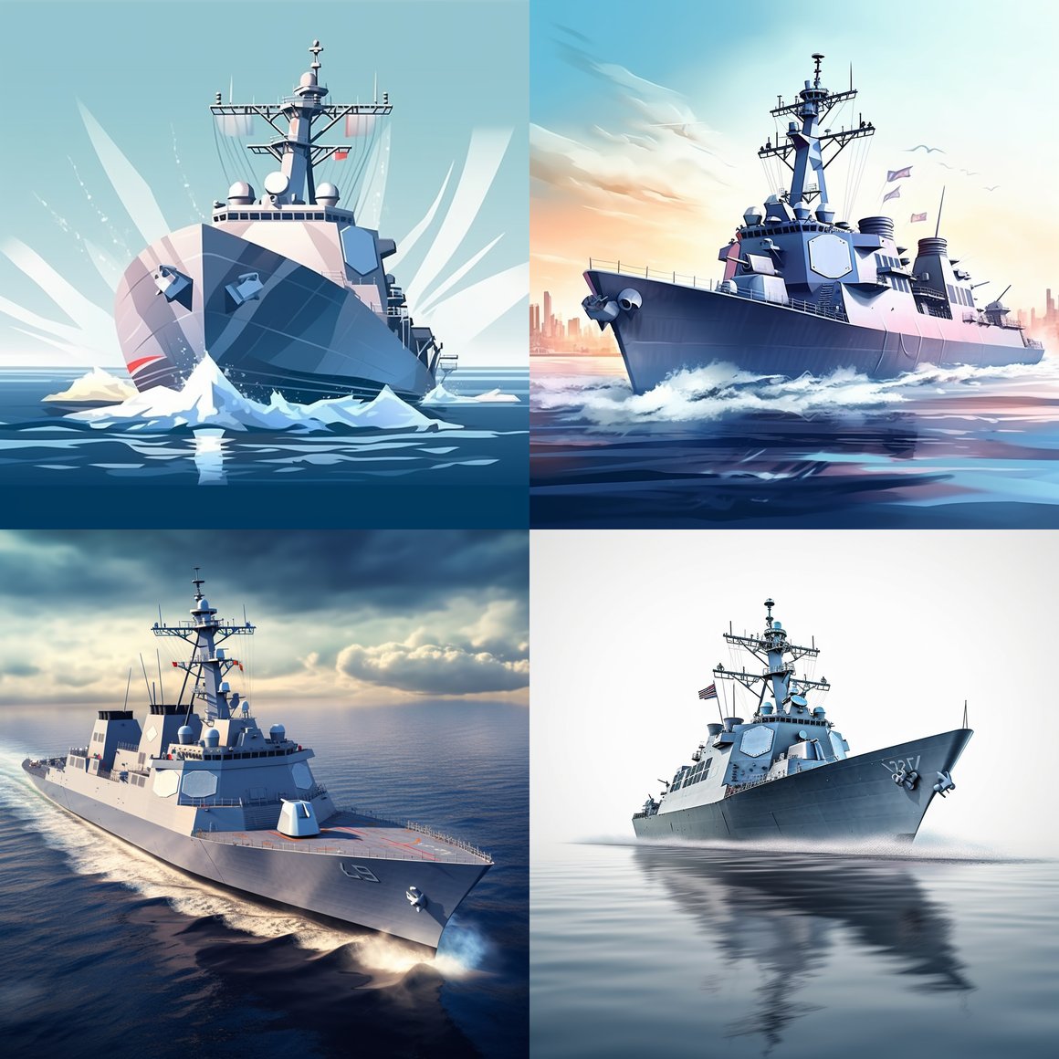 Navigating the Ocean in a Luxurious US Navy Sixth Generation Destroyer