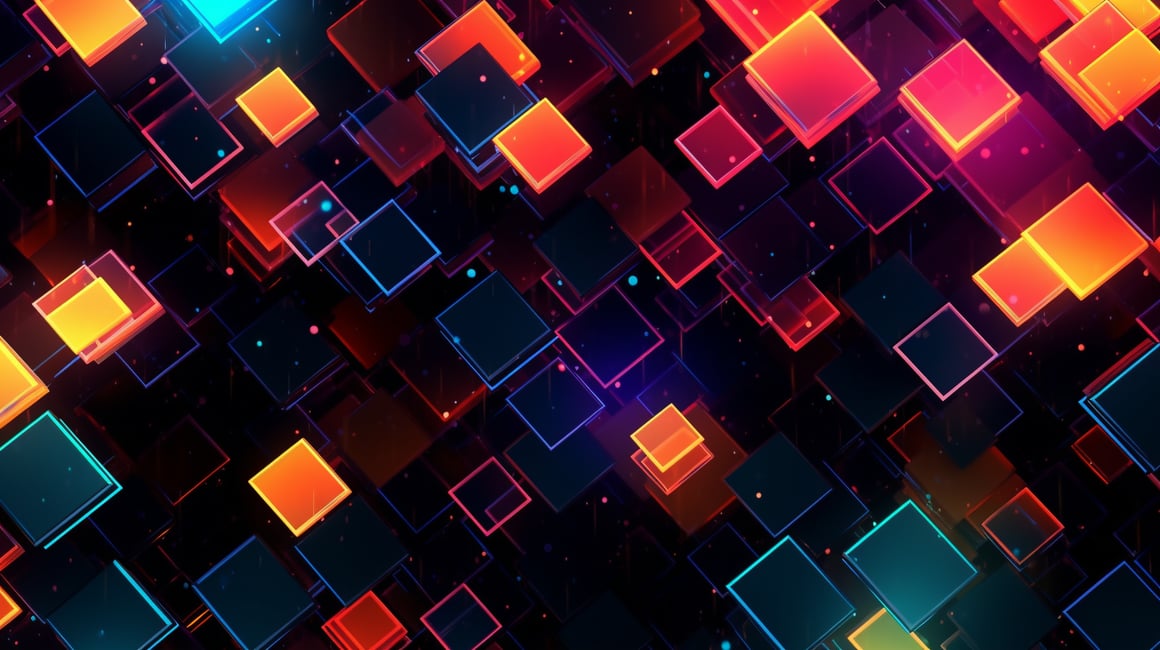 Neon Geometric Odyssey: Q1 Midway Wallpaper Check-In