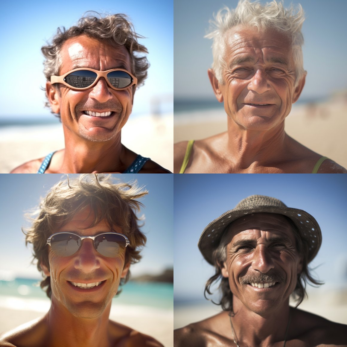 Sun-Kissed Man on Spanish Beach - Version 5
