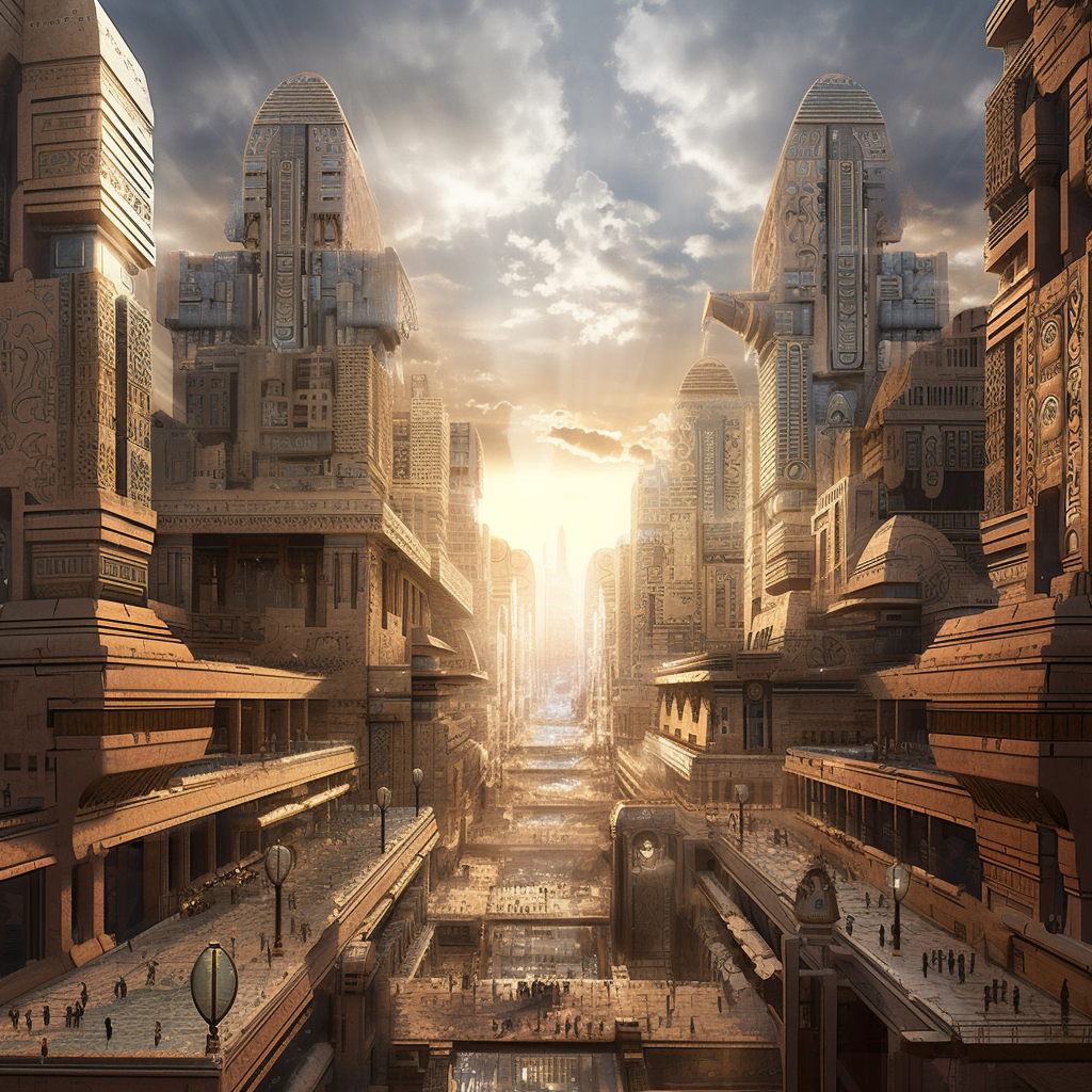 Chronicles of the Past: The Futuristic Egyptian Metropolis