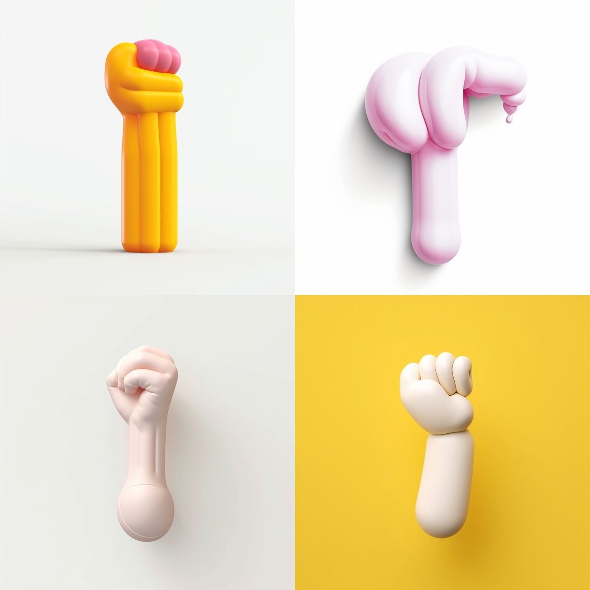 Neo-Pop 3D Arm Muscle-Emoji Progress