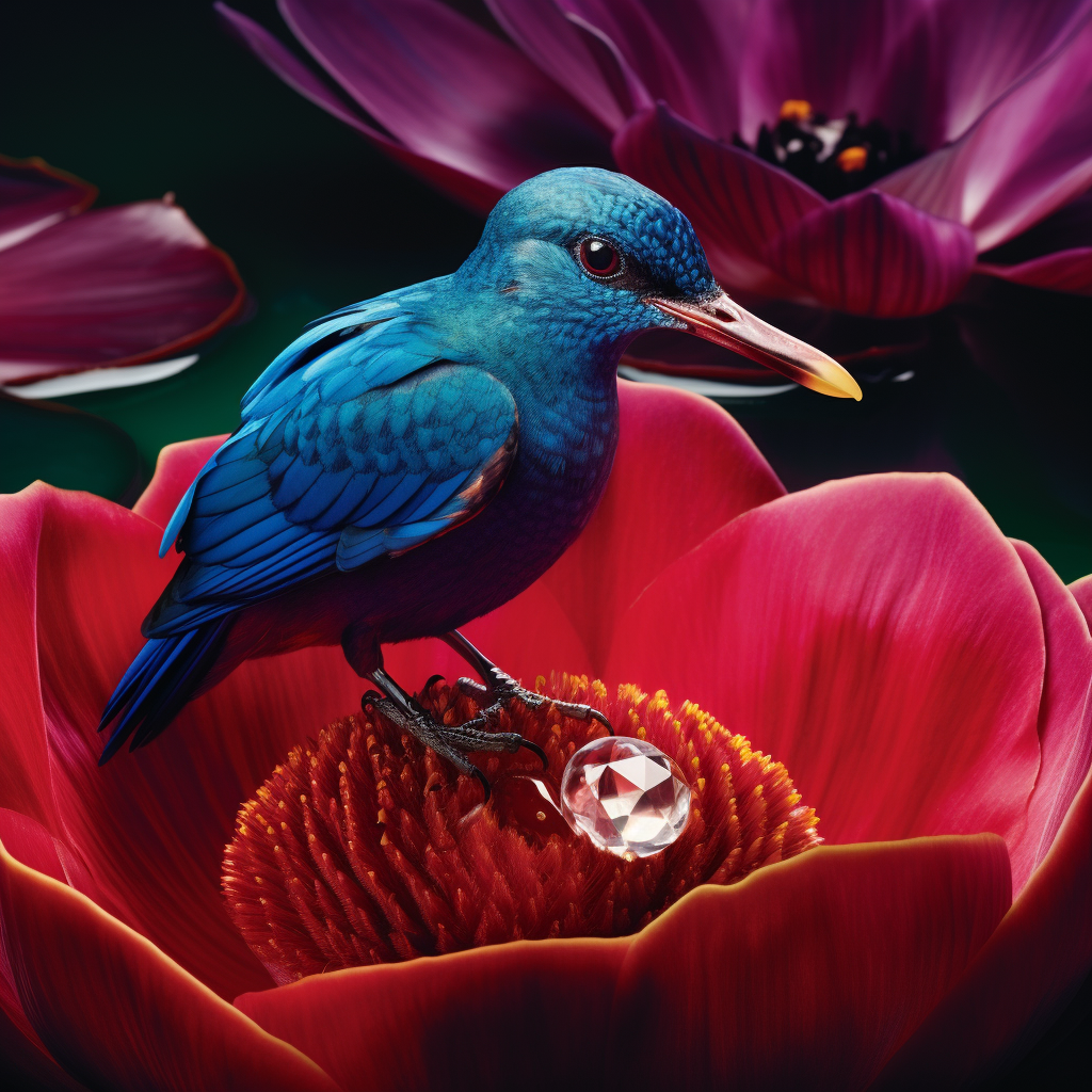 Halfway Voyage: The Sapphire Avian's Ruby Ring Encounter