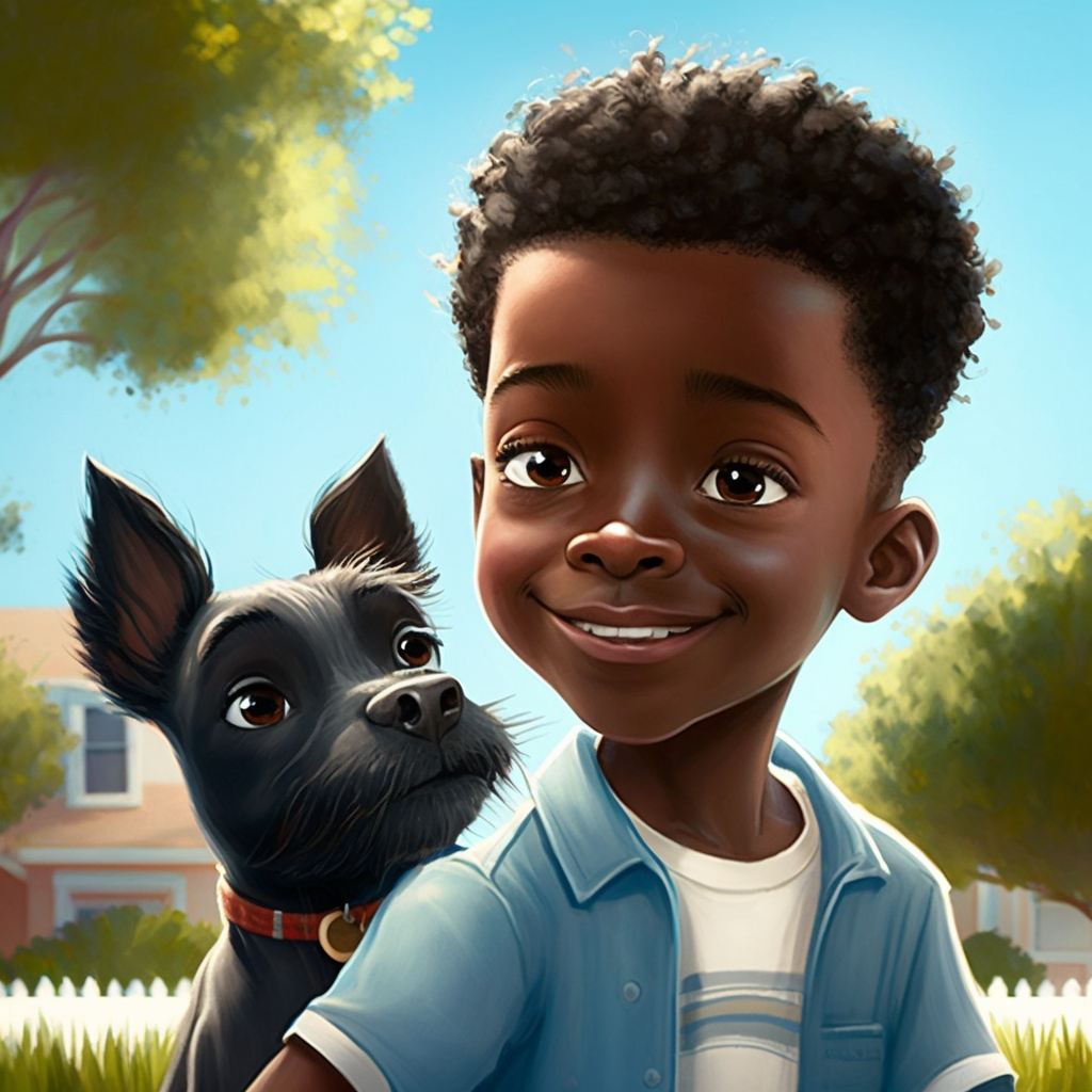 A Sunny Day Adventure with a Boy and His Dog