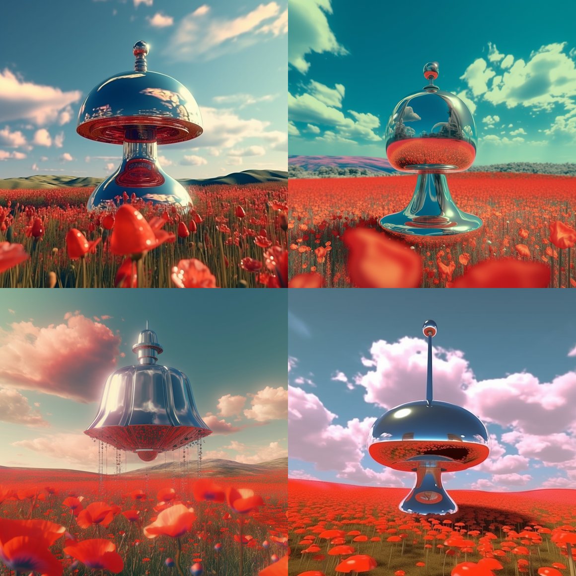 Chrome Echo: A Surreal Mid-Journey through Retro Futurism