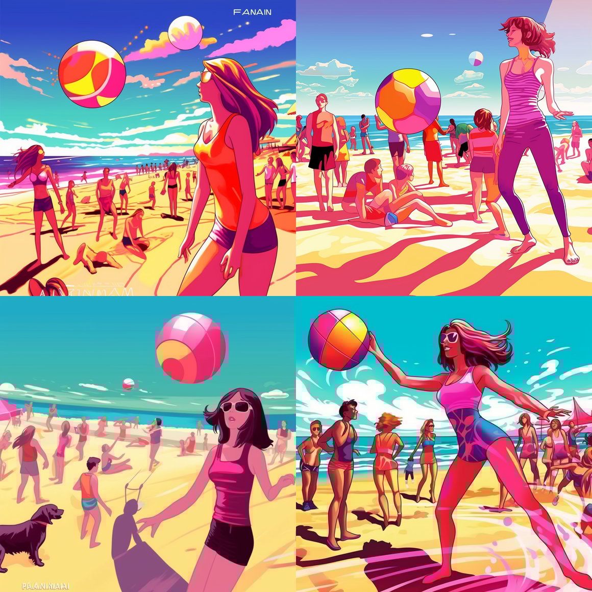 Sun-Kissed Serenity: A Vibrant Beach Day