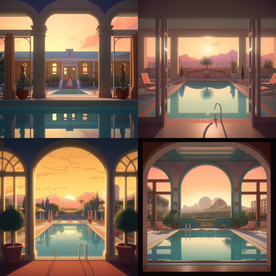 Sundown Vignette at the Poolside Resort