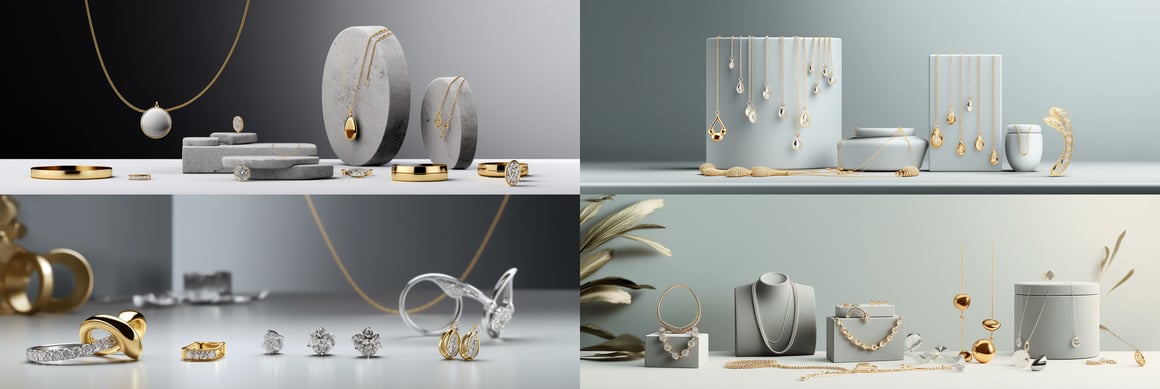 Artistic and Minimalist Jewelry Shop Web Banner Design