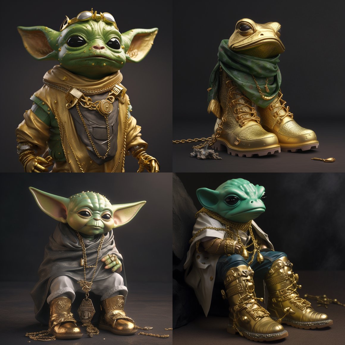 Grogu's Swag: A Star Wars Urban Style Journey - Version 5