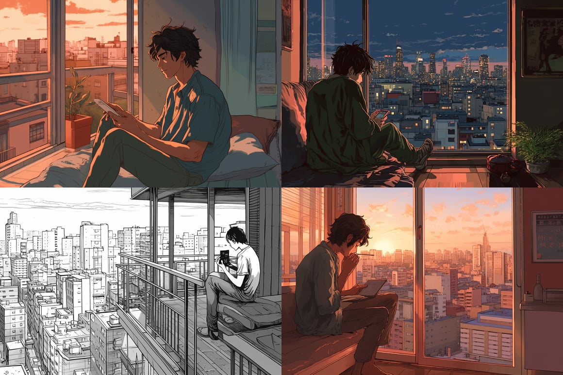 Retro Anime Rendezvous: A Skyscraper Interlude