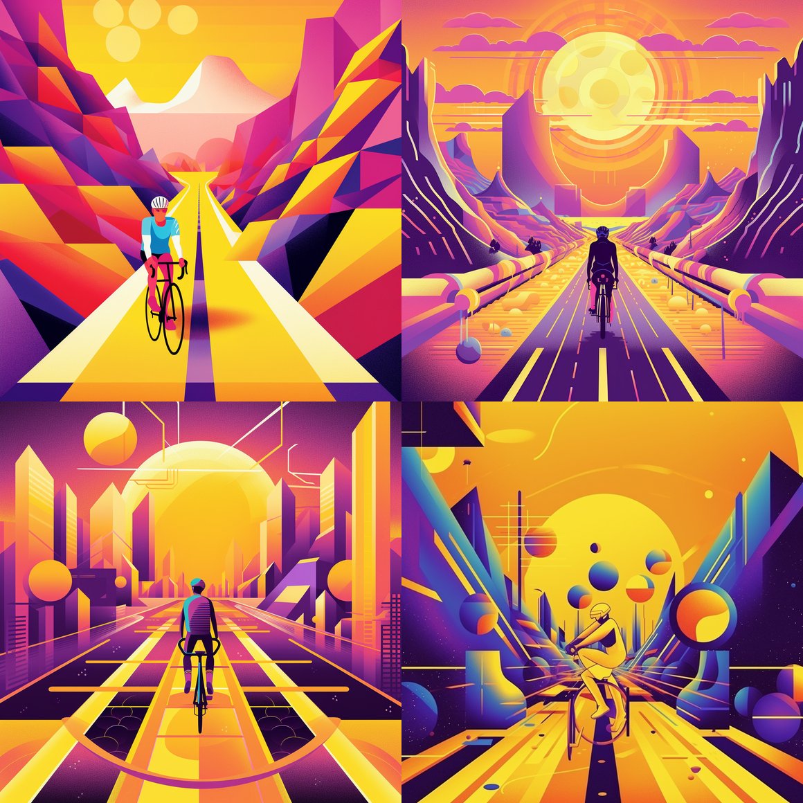 Retro-Futuristic Midway Cycling Adventure