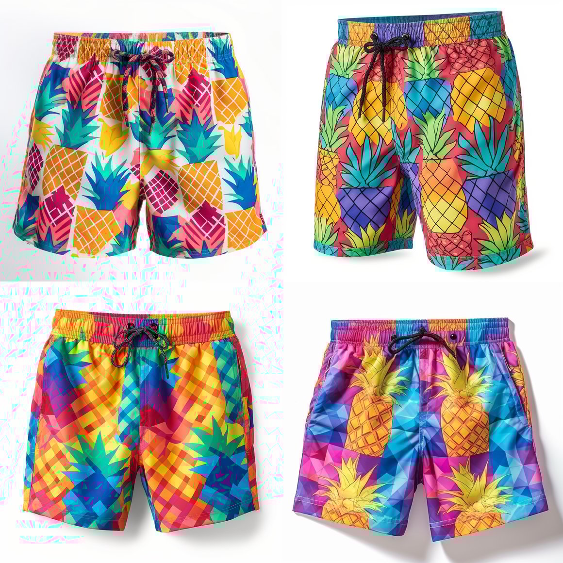 Subtly Pineapple-Esque Funky Modern Unisex Beach Volleyball Shorts Design