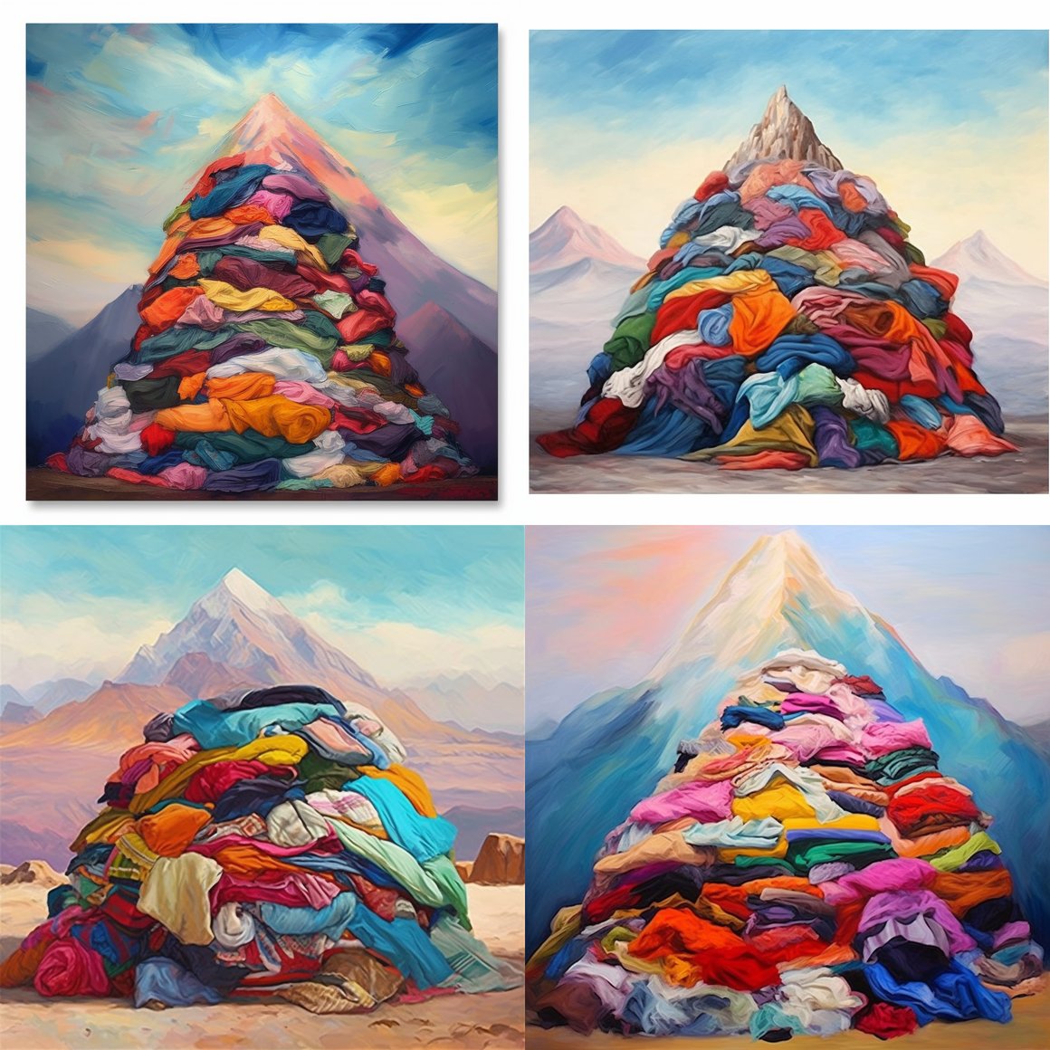Chromatic Peaks: A Journey Through Textile Mountains