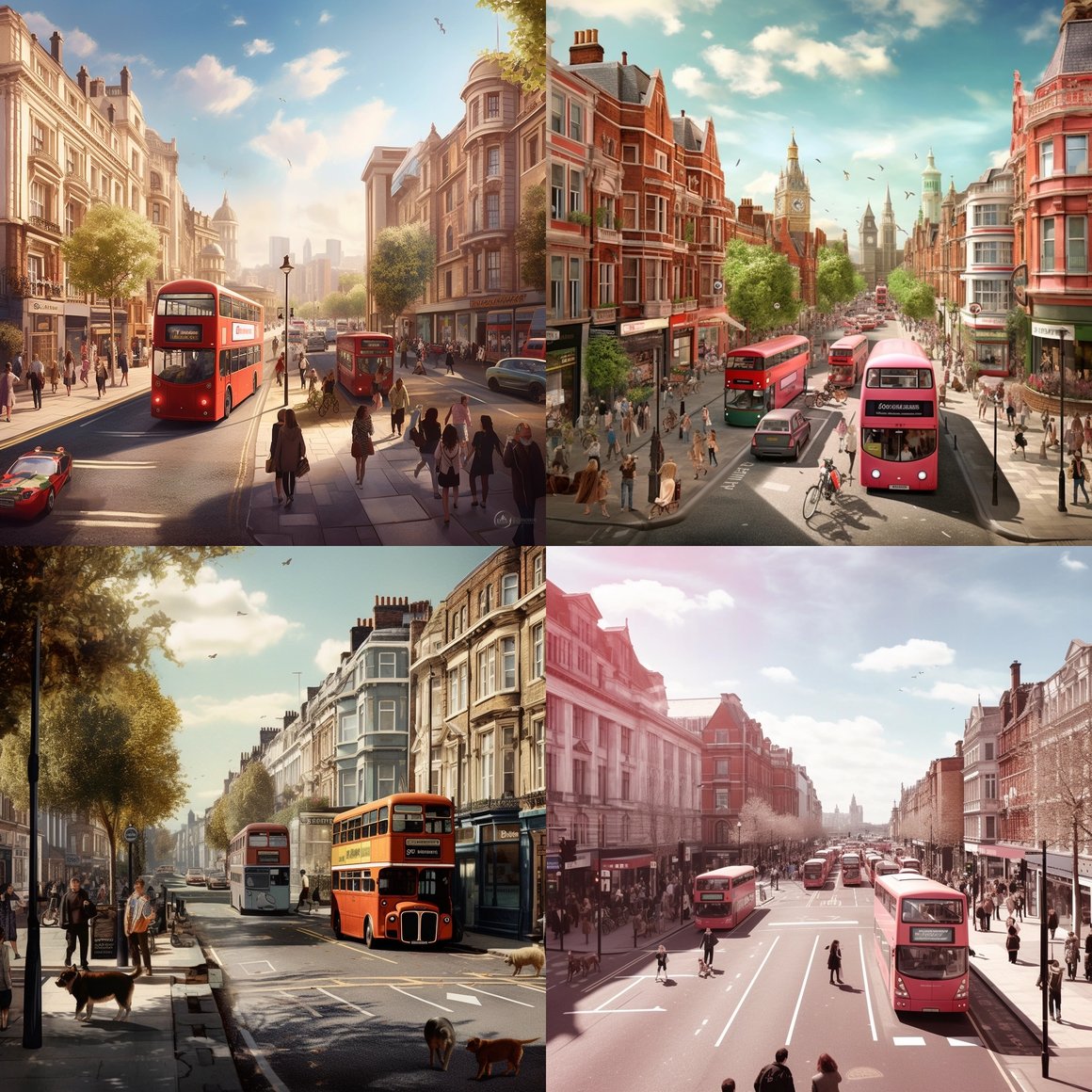 Midday Bustle in Sunny London