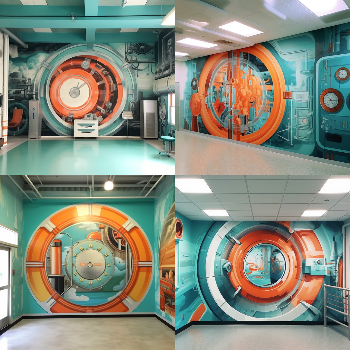 Retro Futuristic Portal: A Mid-Journey Perspective