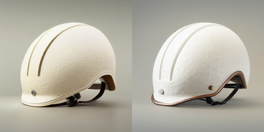 Retro-Modern Cycling Helmet With Hemp Fiber Texture