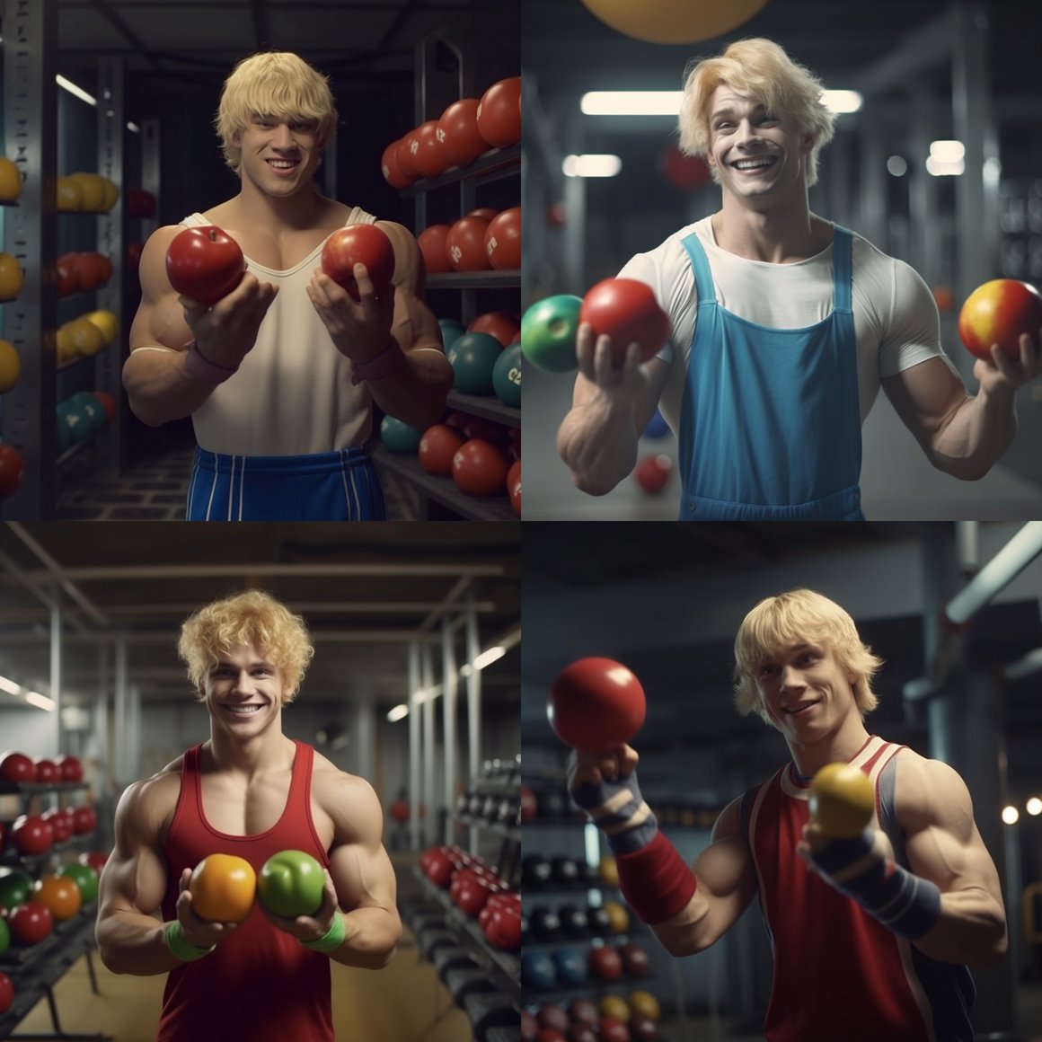 Circus Strength: Bicep Training Meets Apple Juggling in 4K