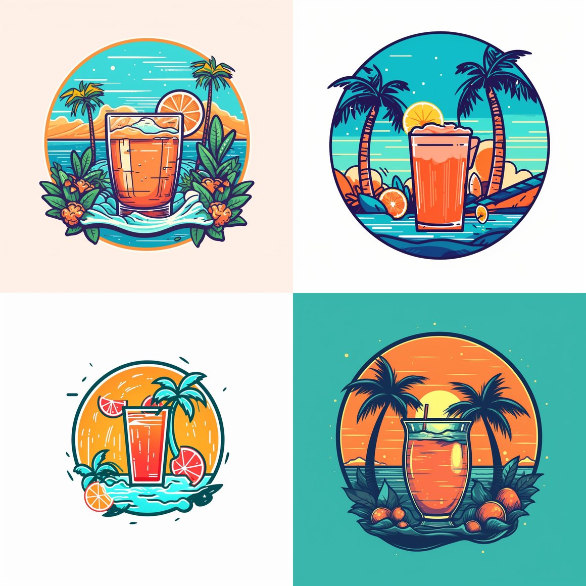 Summer Bliss: Beach Party Logo Design for Influencers