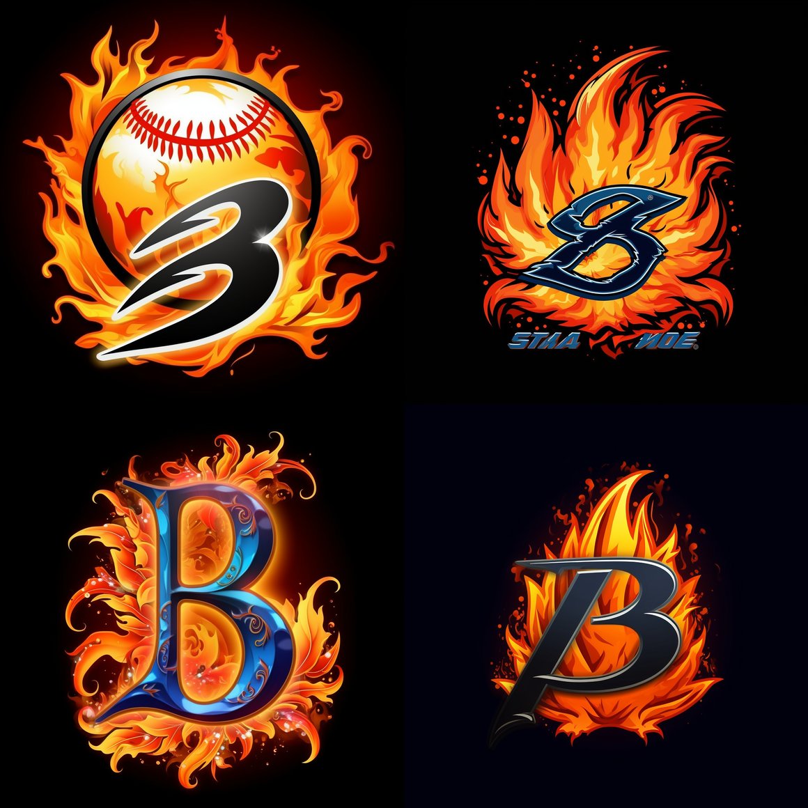 Sunblaze Baseball Team Logo Creation